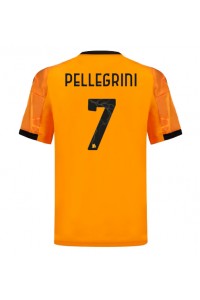 AS Roma Lorenzo Pellegrini #7 Jalkapallovaatteet Vieraspaita 2025-26 Lyhythihainen